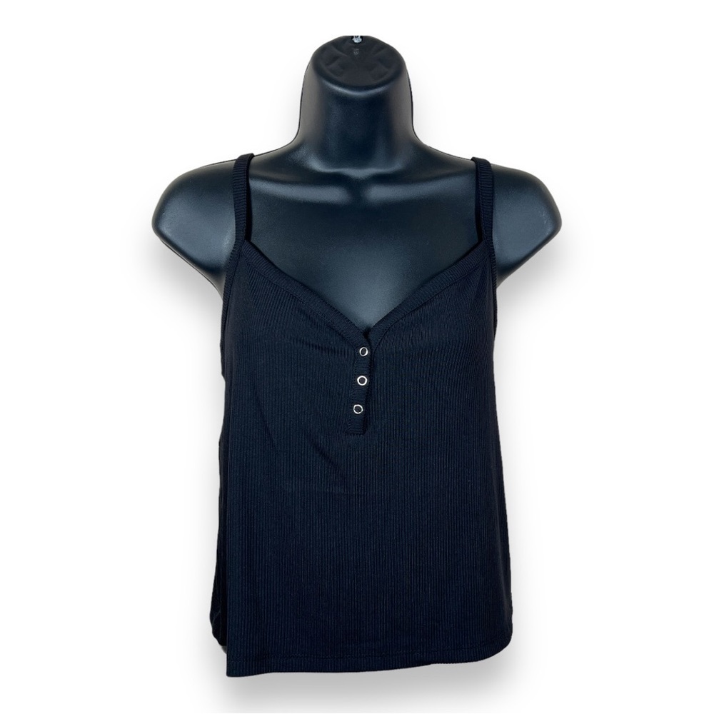 NEW BLACK RIBBED CROP TOP Y2k SLEEVELESS TANK CROPPED STRETCH